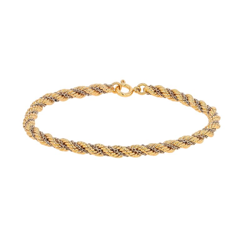 Acheter Bracelet maille corde 2 ors 7.02g Comme neuf - 1350,00 € Bracelet maille corde 2 ors 7.02g Comme neuf - reconditionné disponible sur Gemme Les Bijoux